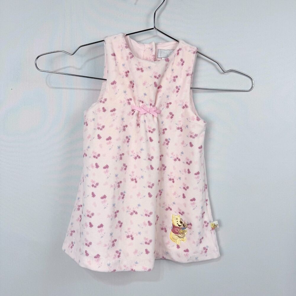 Walt Disney Collection Winnie The Pooh & Roo Velvet Jumper Dress Girls 9 Month
